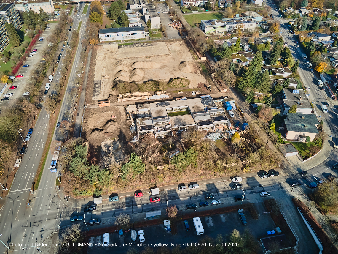 09.11.2020 - Baustelle der neuen Grundschule am Karl-Marx-Ring in Neuperlach